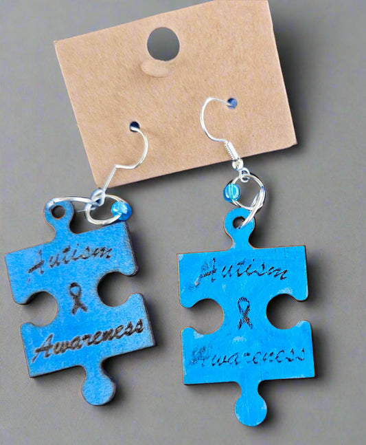 Handcrafted Puzzle Wooden Earrings