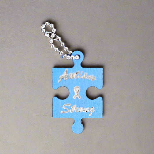 Handcrafted Puzzle Wooden Keychain