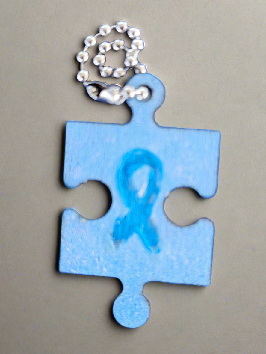 Handcrafted Puzzle Wooden Keychain