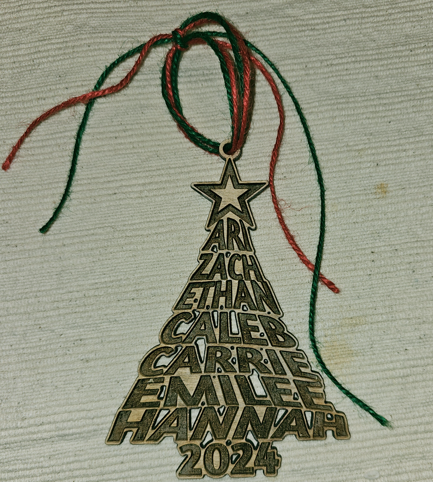 Customizable Name Christmas Tree Ornament